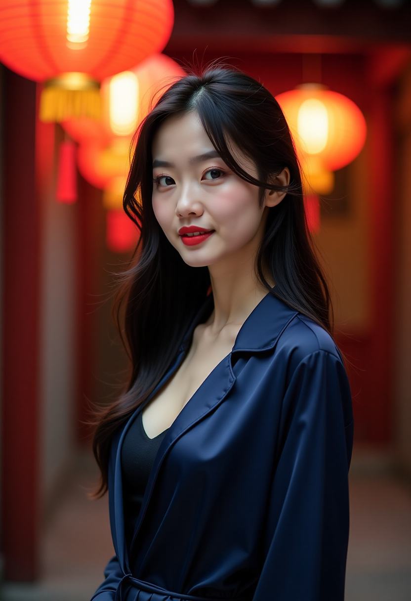 商队夜路灯火